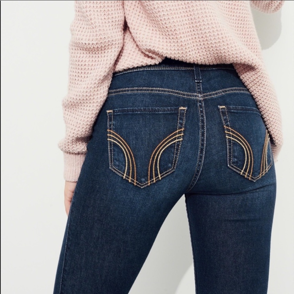 Hollister Co. Super Skinny Dark Wash Low Rise